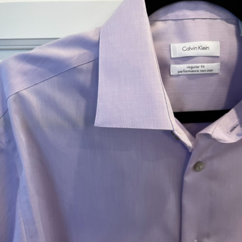 Calvin Klein Light Purple Dress Shirt in great condition. - Picture 2 of 2